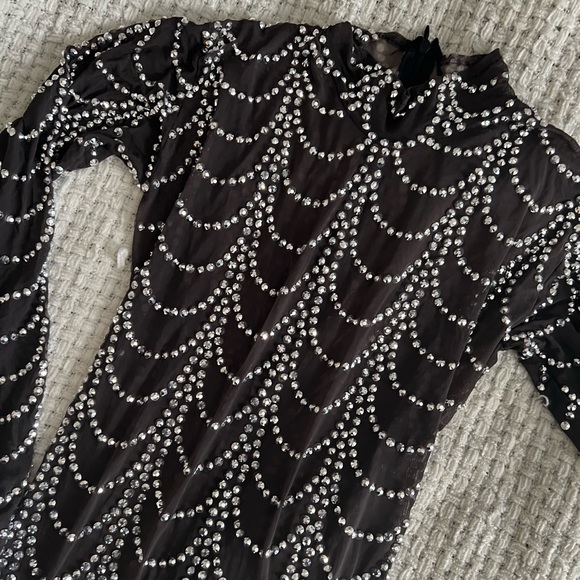 Black Rhinestone Dress. - Picture 4 of 7